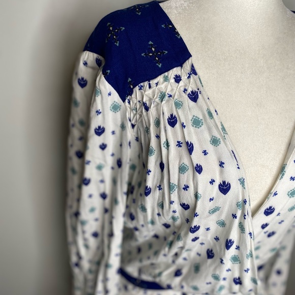 Free People Where We Roam Wrap Blouse bohemian - Picture 8 of 10